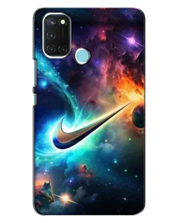 Чохол для Realme C17 з картинкою «Космічний Nike Swoosh»