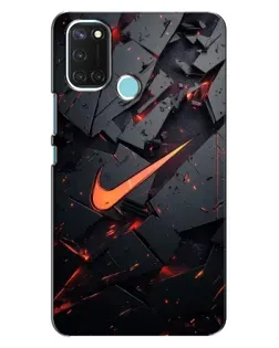 Чохол для Realme C17 з картинкою «Nike — ефект розломів»