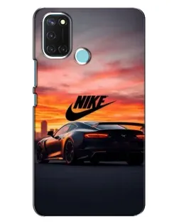 Чохол для Realme C17 з картинкою «Nike та суперкар»