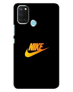 Чехол для Realme C17 с картинкой «Золотой логотип Nike»