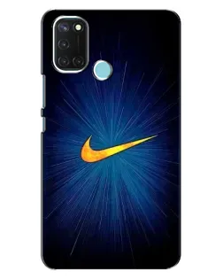 Чехол для Realme C17 с картинкой «Синий пульс Nike»