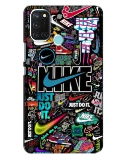 Чехол для Realme C17 с картинкой «Яркий коллаж Nike»