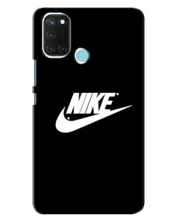 Чехол для Realme C17 с картинкой «Мазки краски Nike»