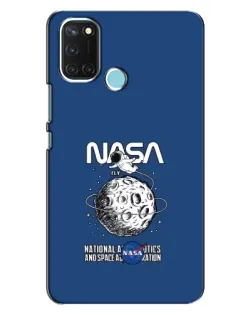 Чохол для Realme C17 з картинкою «NASA — місячна місія»