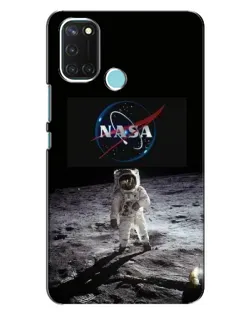 Чохол для Realme C17 з картинкою «Астронавт на Місяці»