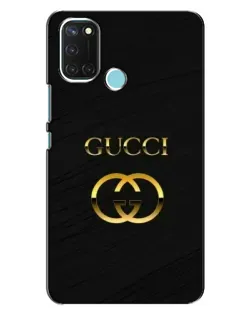 Чохол для Realme C17 з картинкою «Золотий логотип Gucci»