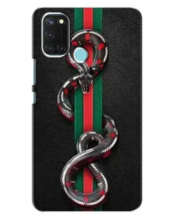 Чехол для Realme C17 с картинкой «Gucci — змея на полосе» Чехол для Realme C17 с картинкой «Gucci — змея на полосе»