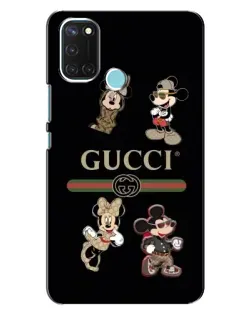 Чехол для Realme C17 с картинкой «Gucci — герои Disney и монограмма» Чехол для Realme C17 с картинкой «Gucci — герои Disney и монограмма»