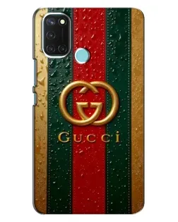 Чехол для Realme C17 с картинкой «Gucci — фирменная полоса и золото» Чехол для Realme C17 с картинкой «Gucci — фирменная полоса и золото»