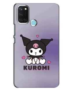 Чехол для Realme C17 с картинкой «Kuromi — фиолетовый арт»