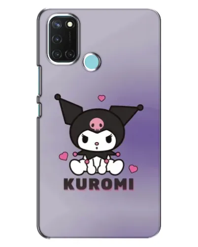 Чехол для Realme C17 с картинкой «Kuromi — фиолетовый арт»