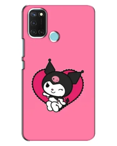 Чехол для Realme C17 с картинкой «Kuromi — любовь в сердце»