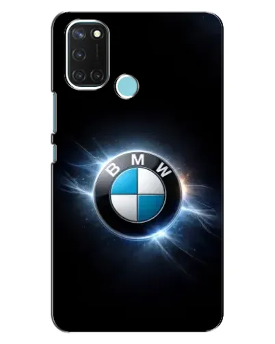 Чохол для Realme C17 з картинкою «BMW — неонове сяйво»