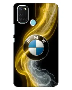 Чохол для Realme C17 з картинкою «Золотистий дим BMW»