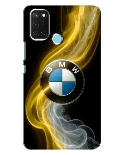 Чохол для Realme C17 з картинкою «Золотистий дим BMW»