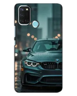 Чохол для Realme C17 з картинкою «BMW у вогнях міста»