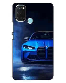 Чохол для Realme C17 з картинкою «Блакитна BMW M4»
