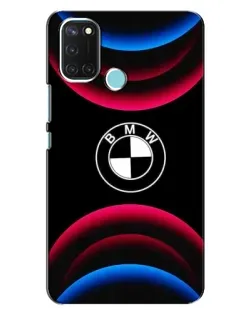 Чохол для Realme C17 з картинкою «Логотип BMW та неонові дуги»