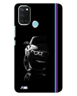 Чохол для Realme C17 з картинкою «Силует BMW в темряві»