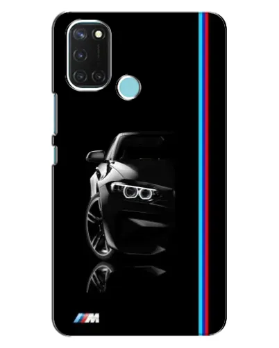 Чохол для Realme C17 з картинкою «Силует BMW в темряві»