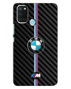 Чохол для Realme C17 з картинкою «Емблема BMW та карбон»