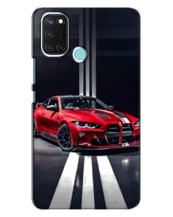 Чохол для Realme C17 з картинкою «Червона BMW на дорозі»