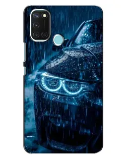 Чехол для Realme C17 с картинкой «BMW под дождем»