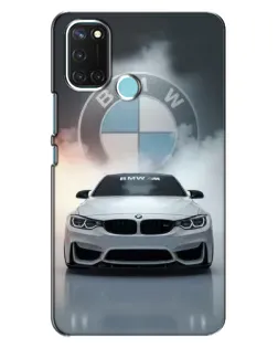 Чехол для Realme C17 с картинкой «BMW в белом дыму»