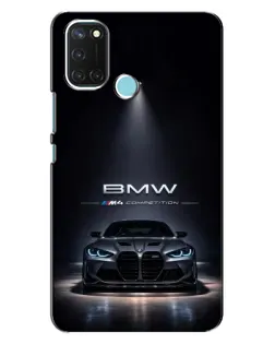 Чехол для Realme C17 с картинкой «BMW сквозь ночной город»