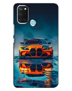 Чехол для Realme C17 с картинкой «BMW — золотая эмблема»