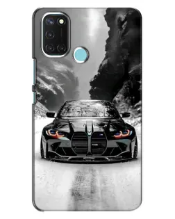 Чехол для Realme C17 с картинкой «BMW — акварельный дрифт»