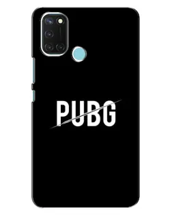 Чохол для Realme C17 з картинкою «PUBG — білий логотип»