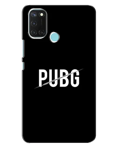 Чохол для Realme C17 з картинкою «PUBG — білий логотип»