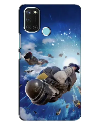 Чохол для Realme C17 з картинкою «Десант PUBG — стрибок»