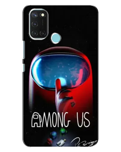 Чохол для Realme C17 з картинкою «Червоний імпостер — макро»