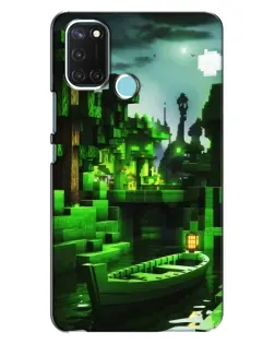 Чохол для Realme C17 з картинкою «Minecraft лісовий пейзаж»