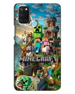 Чохол для Realme C17 з картинкою «Замок Minecraft»