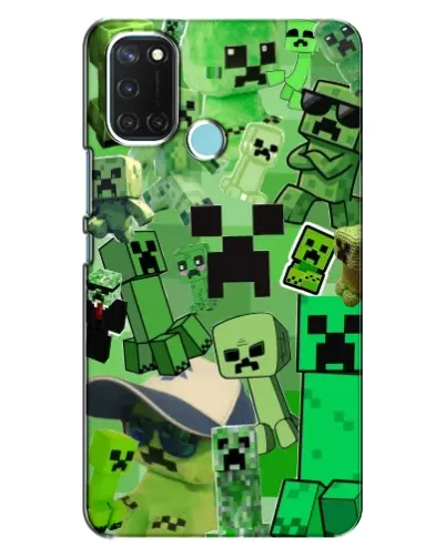 Чохол для Realme C17 з картинкою «Кріпери Minecraft»
