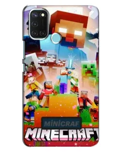 Чохол для Realme C17 з картинкою «Minecraft герої гри»