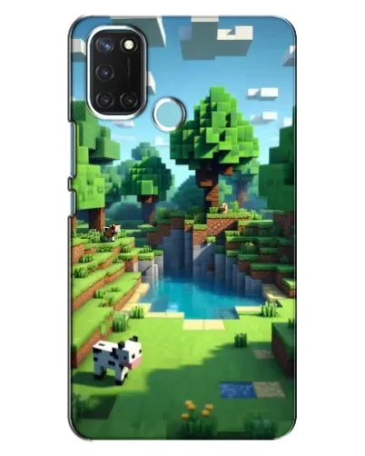 Чохол для Realme C17 з картинкою «Minecraft літній день»