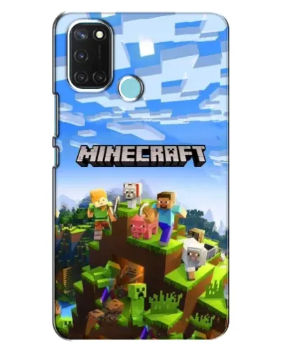 Чохол для Realme C17 з картинкою «Minecraft класичний світ»