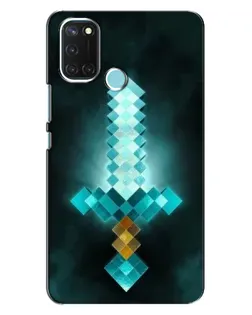 Чохол для Realme C17 з картинкою «Алмазний меч неон»