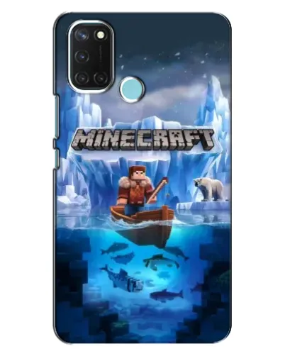 Чохол для Realme C17 з картинкою «Minecraft льодянийсвіт»