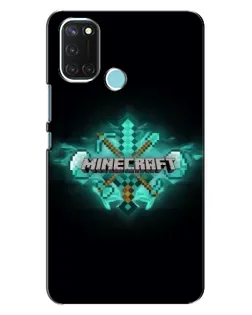 Чохол для Realme C17 з картинкою «Minecraft Diamond лого»