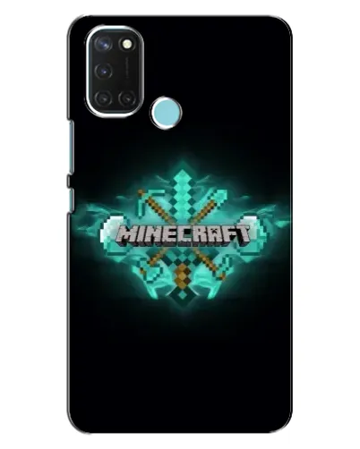 Чохол для Realme C17 з картинкою «Minecraft Diamond лого»