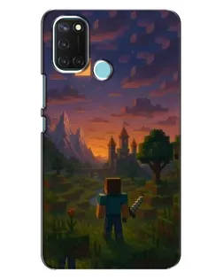 Чохол для Realme C17 з картинкою «Стів біля вежі»