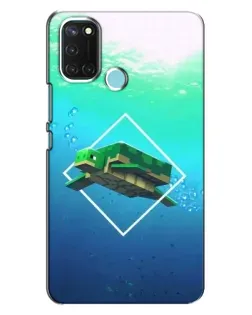 Чохол для Realme C17 з картинкою «Черепаха Minecraft»