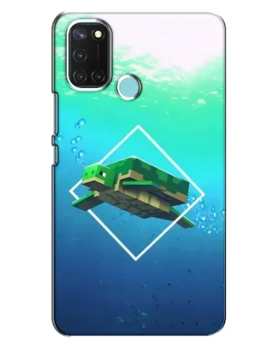 Чохол для Realme C17 з картинкою «Черепаха Minecraft»