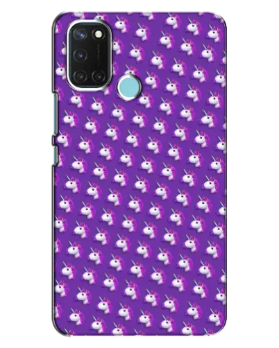 Чохол для Realme C17 з картинкою «Єдинороги на фіолетовому»