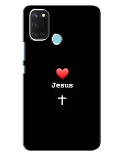 Чохол для Realme C17 з картинкою «Серце - Jesus»